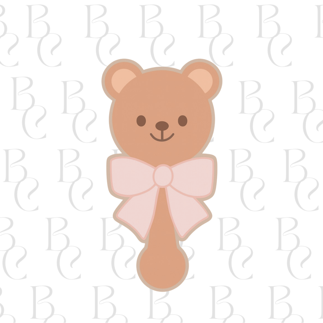 Bear Rattle with Bow No.2