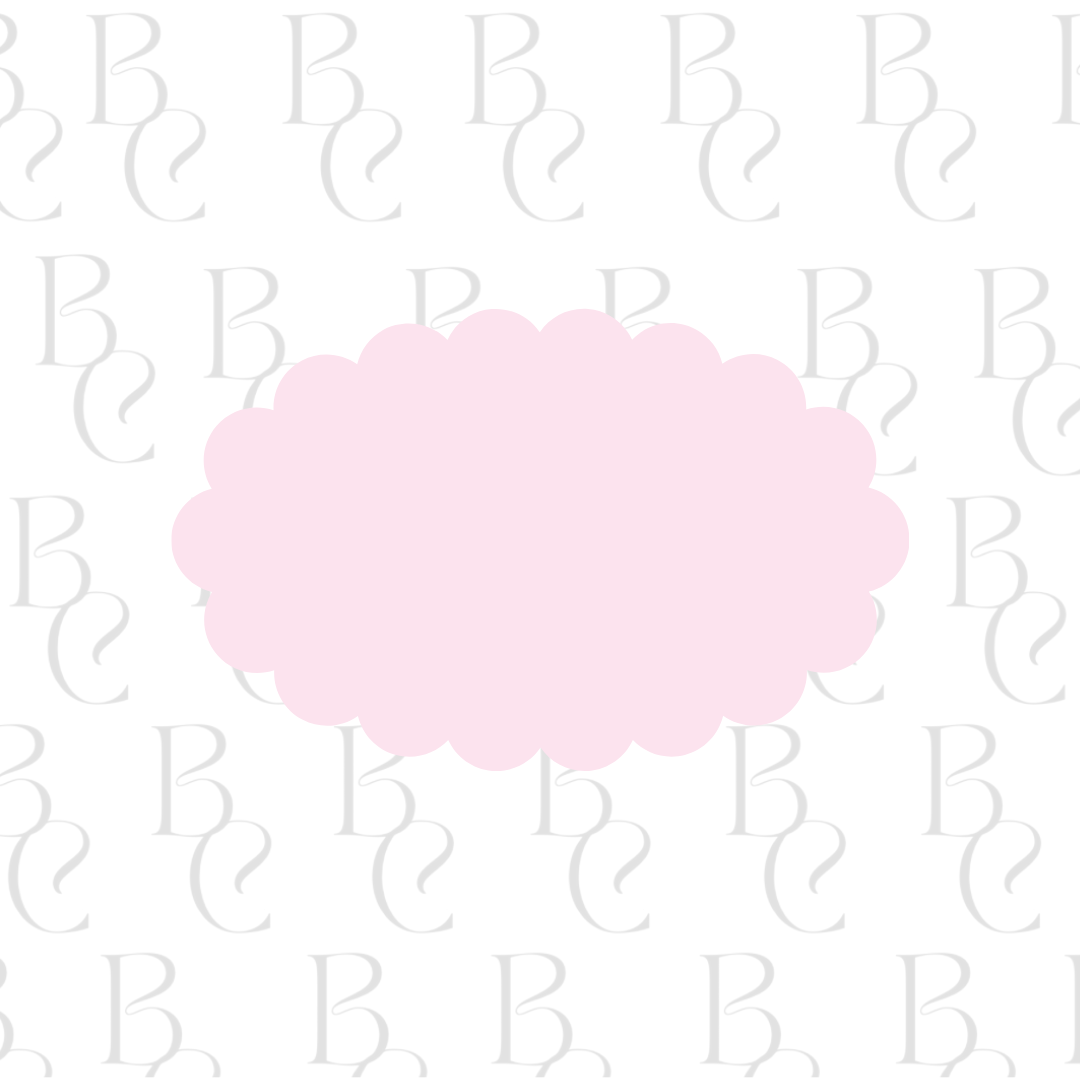 Skinny Scalloped Oval