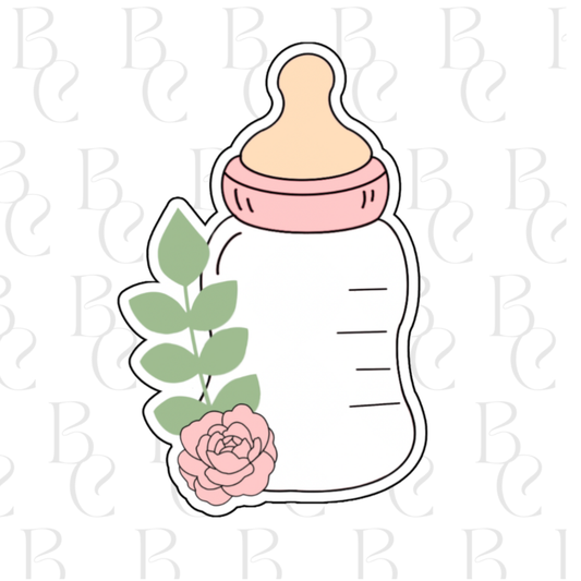 Baby Bottle With Florals