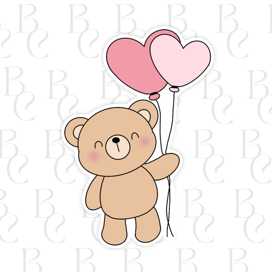 Bear With Heart Balloons
