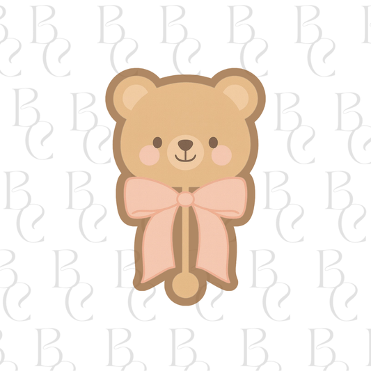 Bear Rattle with Bow No.1