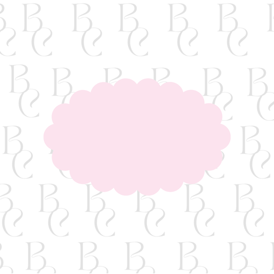 Skinny Scalloped Oval